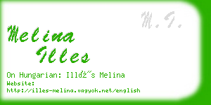 melina illes business card